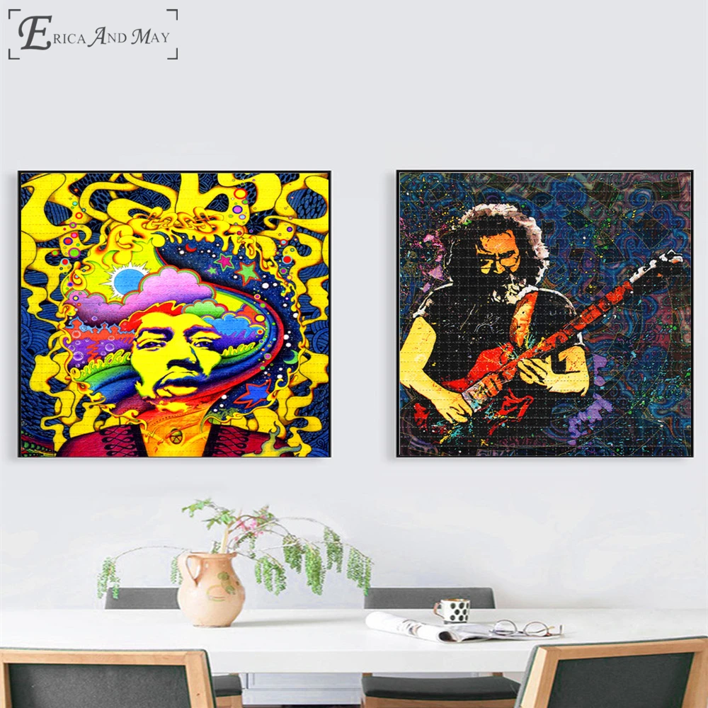 

Винтажный постер Acid Lsd с музыкой, принты, картина маслом на холсте, настенное художественное оформление, картины для украшения гостиной