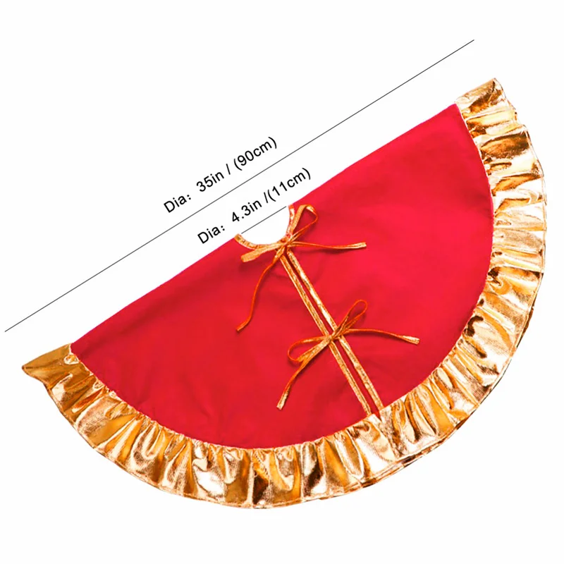 90 см Рождественская елка юбка напольный коврик покрытие фартук рождественские