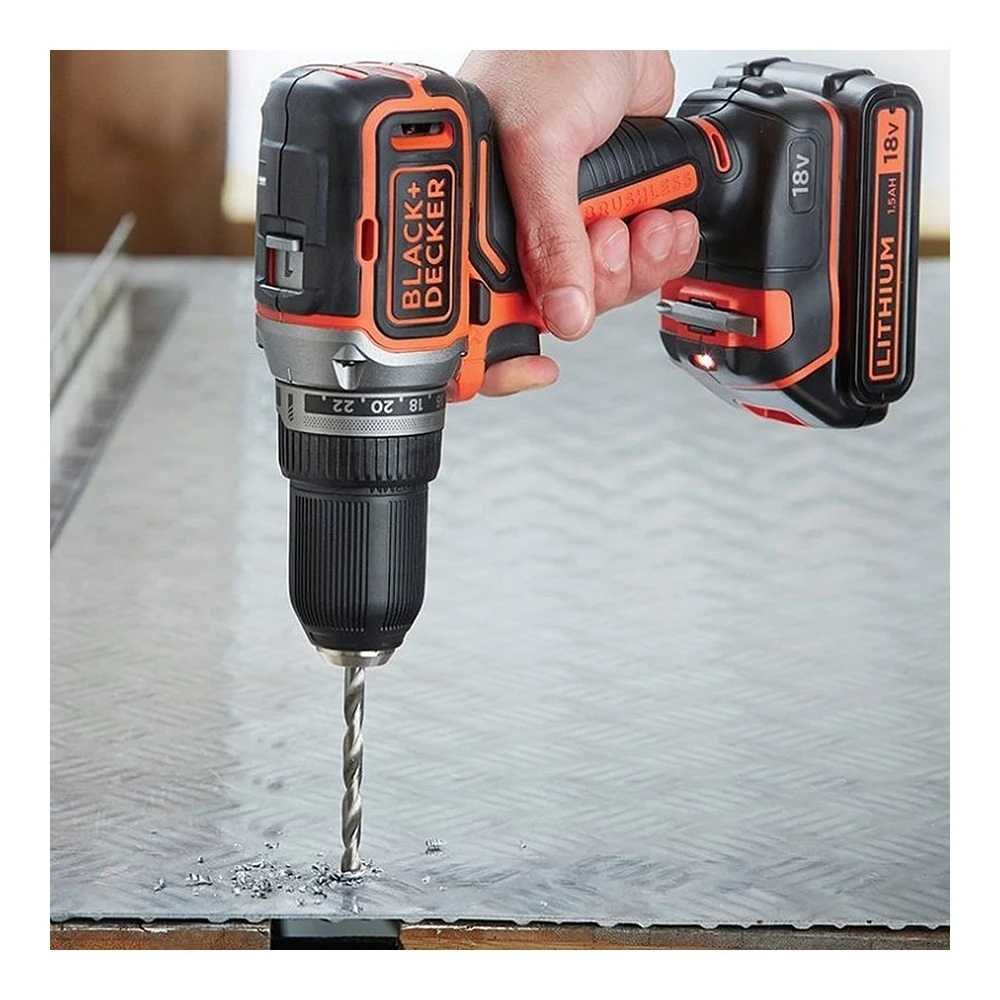 Аккумуляторная дрель-шуруповерт (18.0 В 1.0 А·ч Li-Ion 2 АКБ) BLACK+DECKER BL186KB-QW | Инструменты