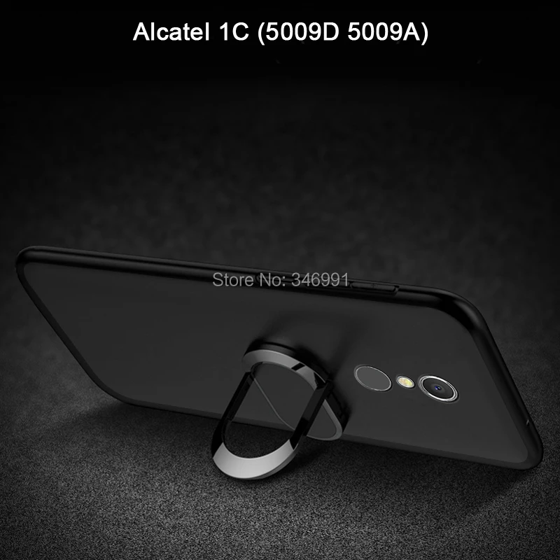 Чехол 1C для Alcatel 5009D 5009A роскошный мягкий черный силиконовый чехол с магнитным