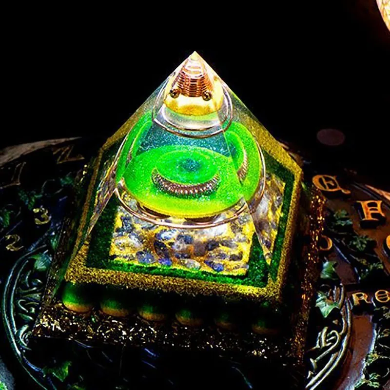 Кристаллическая Пирамида AURA REIKI Orgonite Aura украшение фэн шуй ремесла накопление
