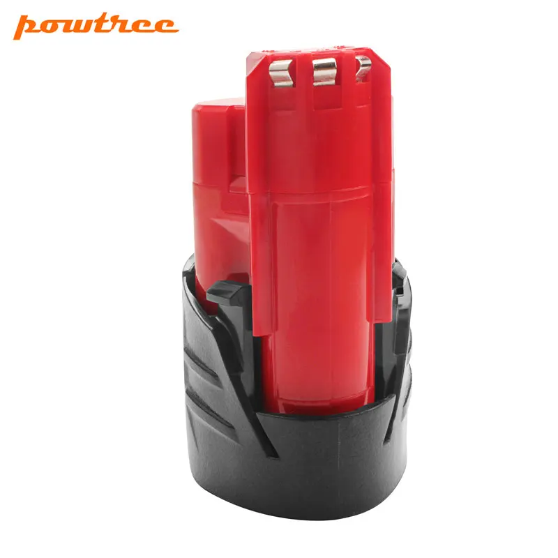 Powtree12V 2000mAh для Milwaukee M12 литий ионный красный литиевый аккумулятор 48 11 2420 2401