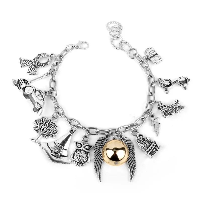 

Horcrux Pendant Combination Bracelet Sorting Hat Hedwig Golden Snitch Car Scar Halloween Cosplay Accessory Wizard Cosplay