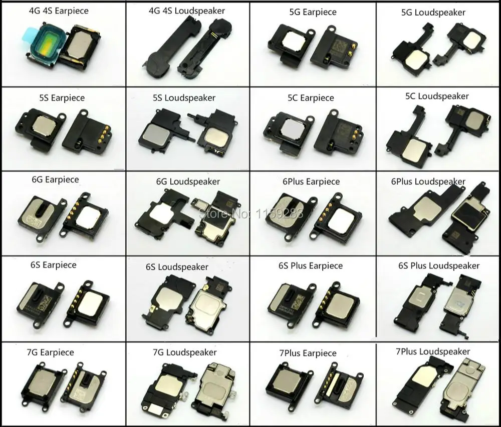 Высокое качество 5 шт. громкоговоритель звуковой звонок для iPhone 4 4S 5S 5C 6 Plus 6SP 7 7P 8 8P