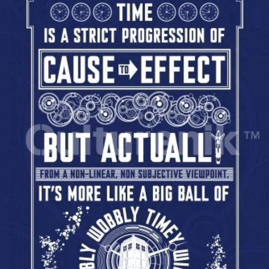 Doctor Who Wibbly Wobbly плакат с кавычками печать (36X24)|Таблички и знаки| |