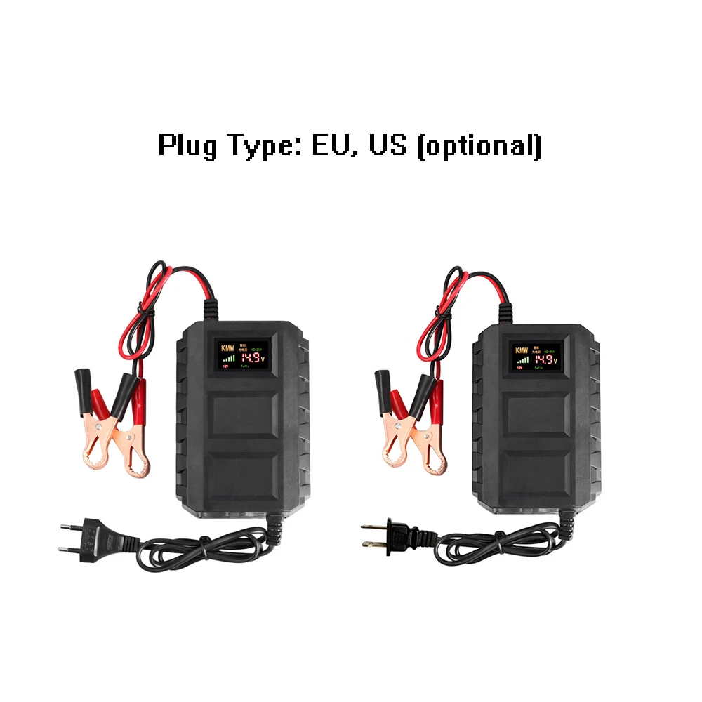 12V KC 20A интеллект Батарея Зарядное устройство для Авто Мото свинцово кислотный