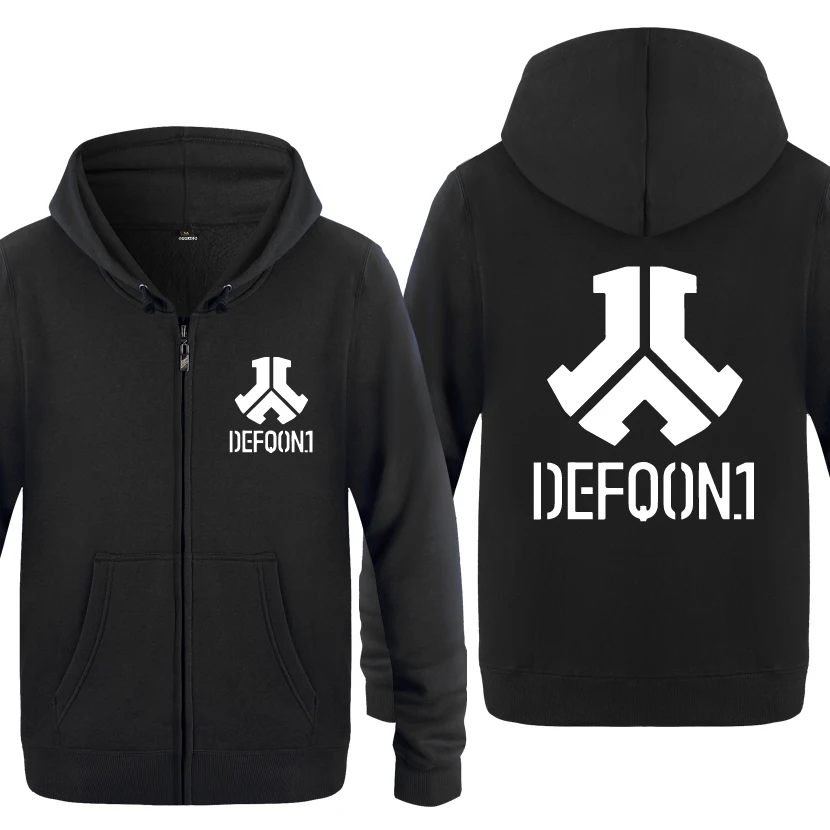 Felpa Defqon 1 хип хоп рок толстовки для мужчин 2018 мужские флисовые на молнии с