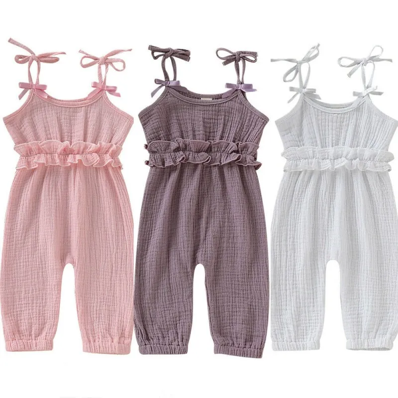 

Fashion Kid Baby Girl Clothes Ruffles Jumpsuit Romper Playsuit Summer Sleeveless Lovely Baby Girl Clothing Outfit