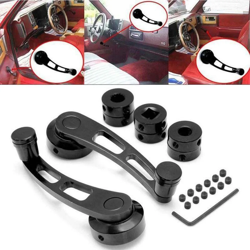 2 шт. универсальная ручка окна автомобиля намотки Riser алюминиевый сплав Замена