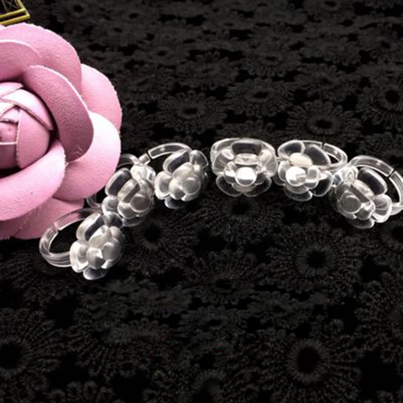 50 шт ногтей цветной диаграммы кольцо Роза цветок бабочка натурально чистый стиль