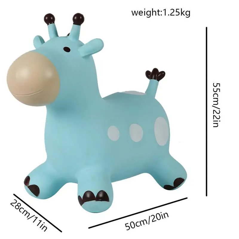 

Blue horses Bouncy Inflatable Hopping Rubber Jumping Rocking Horse Ride on Animal Toddler Toys
