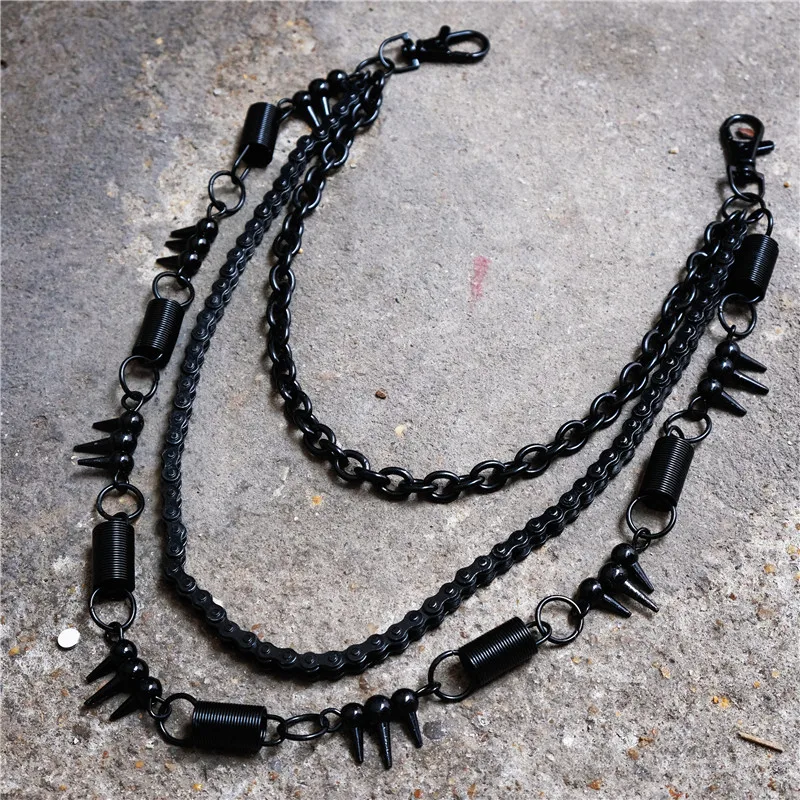Fashion Men Jewelry Jean Wallet Chain 3 Layer Waist Punk Hook Silver Trousers Pant Belt Keychain DR196 | Украшения и аксессуары