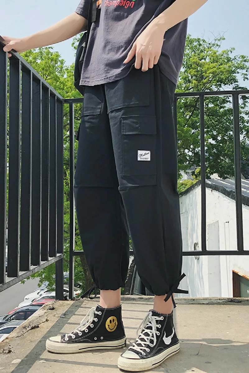 Новые модные мужские Длинные повседневные штаны в Корейском стиле Свободные