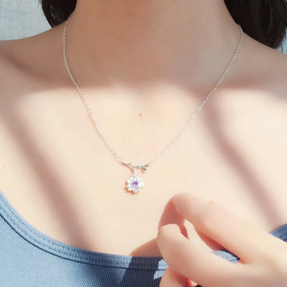 1 шт. Chic ветви сакуры кулон Цепочки и ожерелья на День Благодарения дня рождения