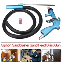 blasting air siphon feed sandblaster spray gu n kit with sand suction pipe hose ceramic nozzle tips abrasive power tool