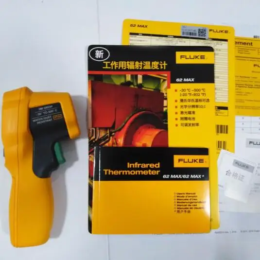 Горячая продажа Fluke 62 MAX цифровой инфракрасный термометр Max Двойной лазерный