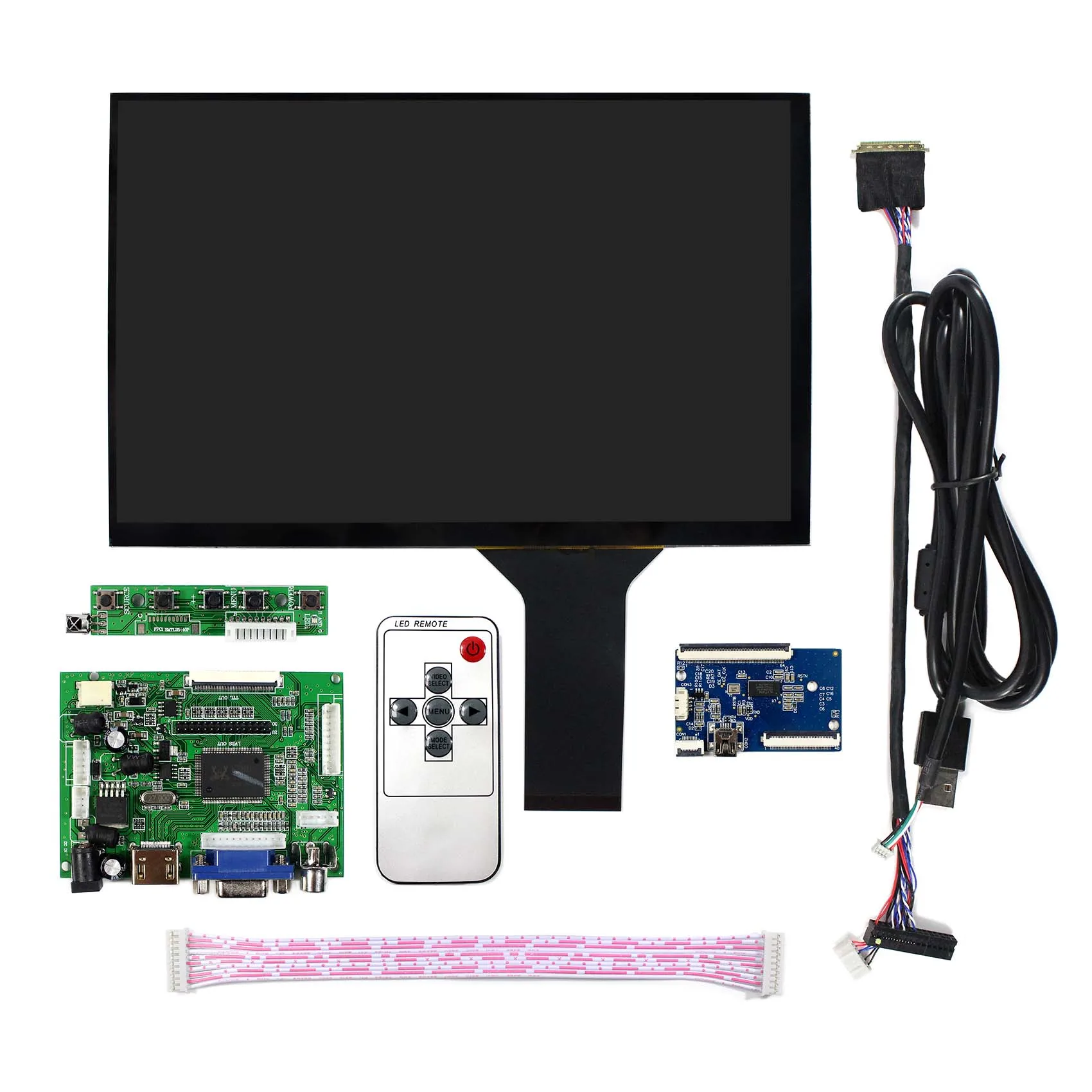 Плата драйвера ЖК дисплея HD MI VGA 2AV работает с экраном 10 1 дюйма B101EW05 или LP101WX1 SLP2
