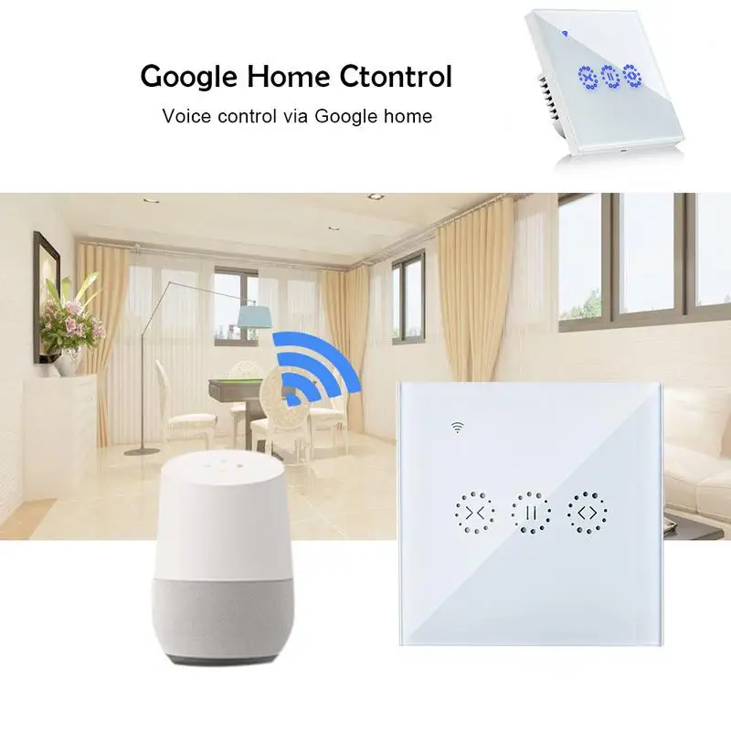 WiFi смарт штора переключатель стеклянная панель беспроводное приложение