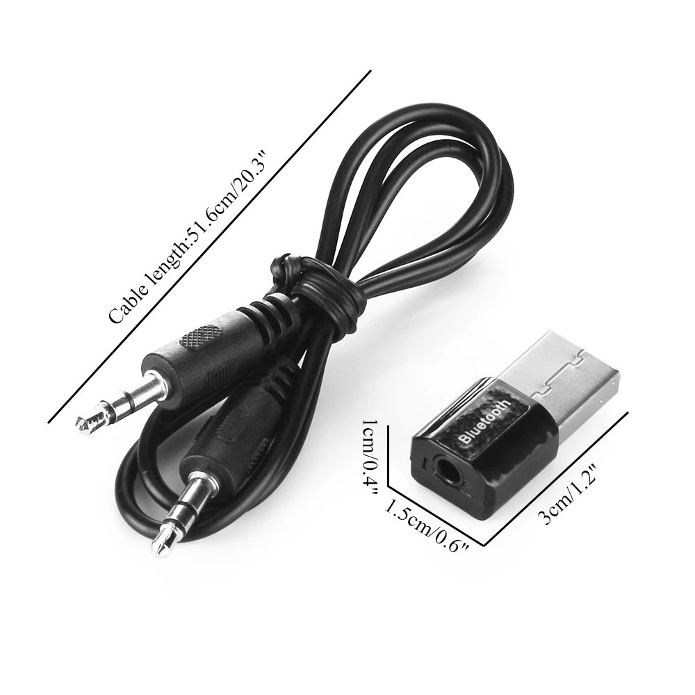 FORNORM 3 5 мм разъем Bluetooth аудио кабель-приемник медиа приемник соединение через usb и
