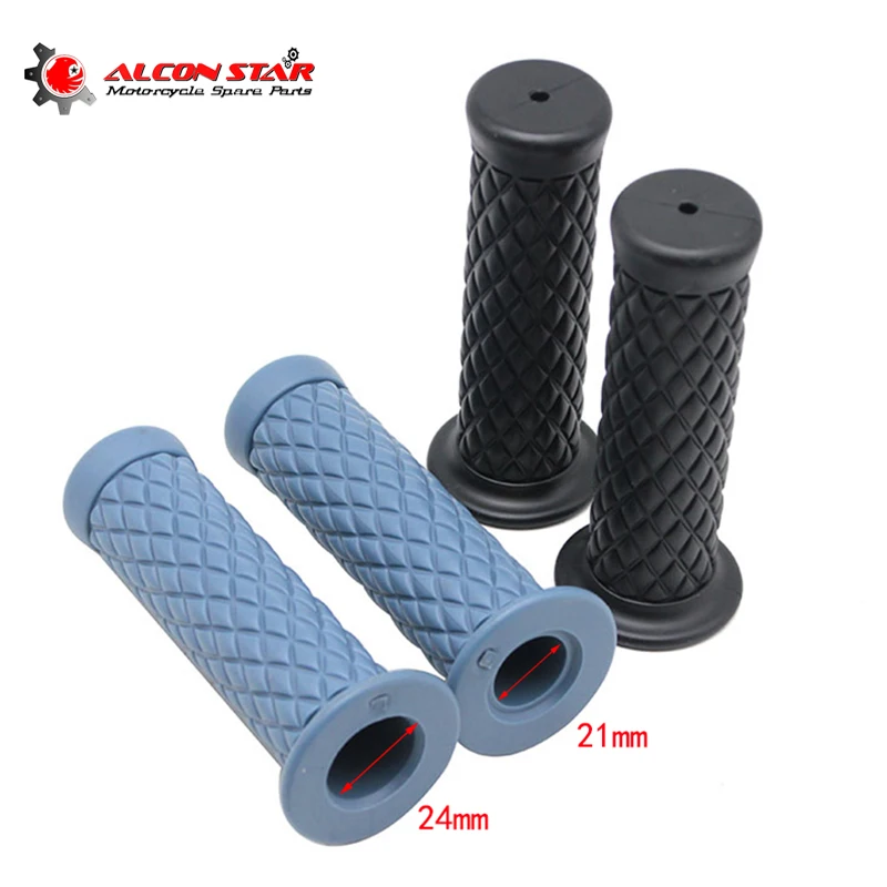 

Alconstar Motorcycle Universal 7/8'' 22MM Vintage Rubber Motorcycle Motorbike Handlebar Thruster Handle Bar End Grips