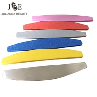 50pcs thick washable nail buffer removable pads with metal pad nail care buffing double sided papersand nail art tools 100180
