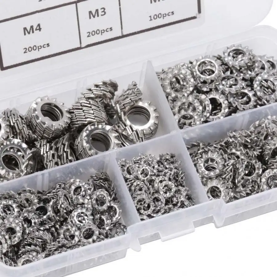 Комбинированная коробка M3/M4/M5/M6/M8 700 шт. из нержавеющей стали звезда 304 прокладка