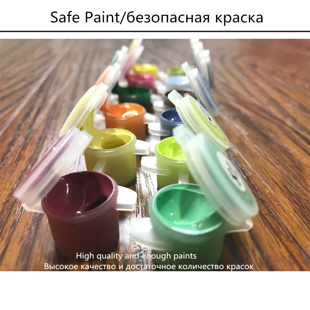 DIY PBN парусная лодка Arcylic живопись по номерам на холсте в рамке настенные картины
