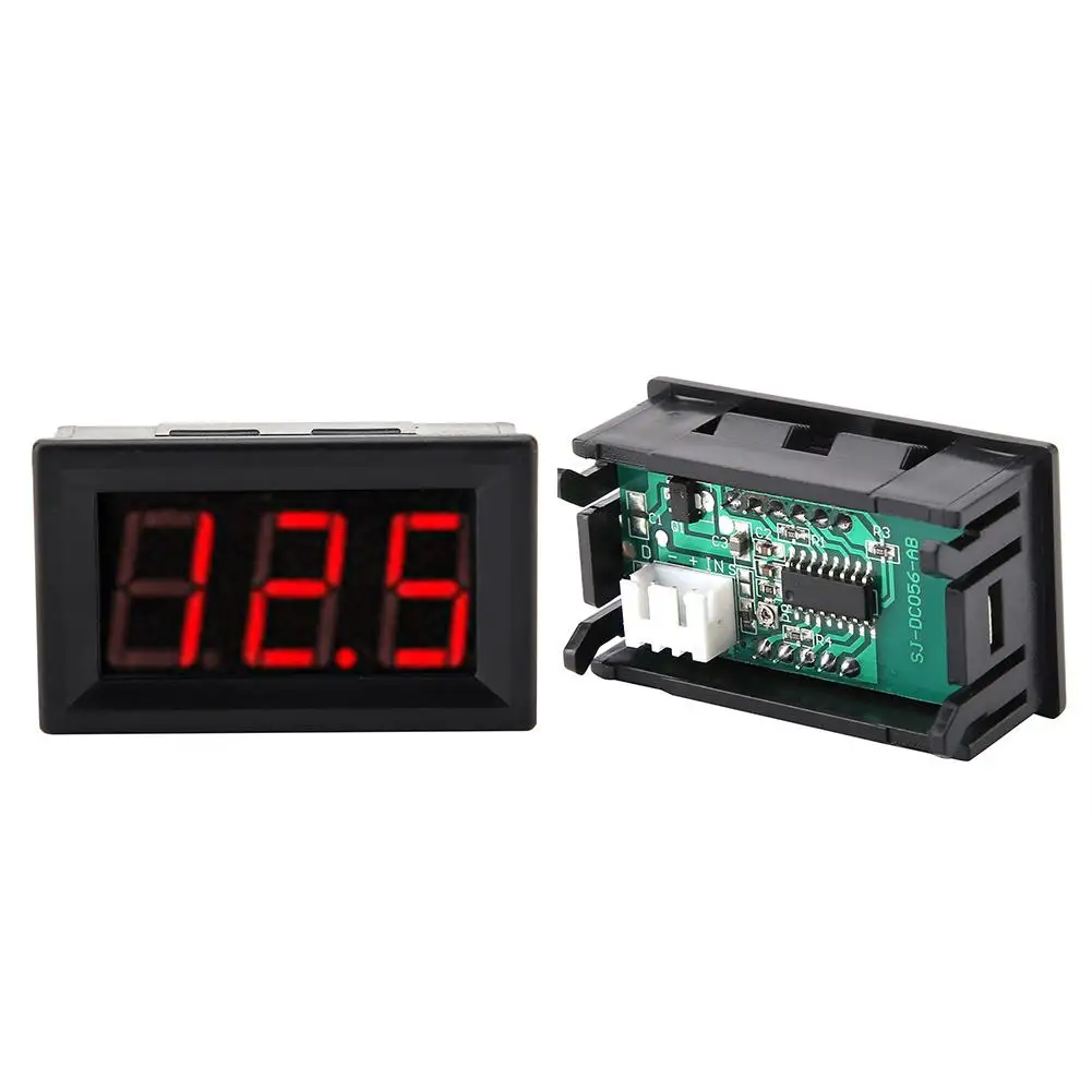 0.56 inch Digital Voltmeter 3 Wire LED Voltage Meter Panel with Reverse Protection DC0-100V | Инструменты