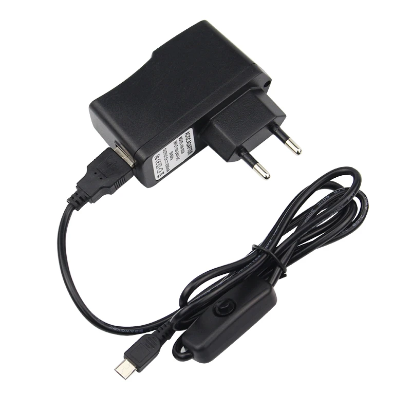 Aokin 5V 2.5A For Raspberry Pi 3 Model B+ Micro USB Charger Power Adapter Cable with On/Off Switch pi 2 | Компьютеры и офис
