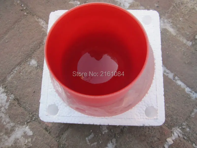 9&quot C# Root Chakra Red Colored Frosted Quartz Crystal Singing Bowl with free suede and o-ring | Спорт и развлечения