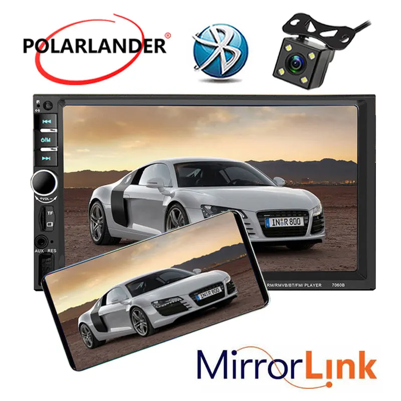 Bluetooth зеркало ссылка автомобильное радио аудио стерео Мультимедиа HD плеер MP5