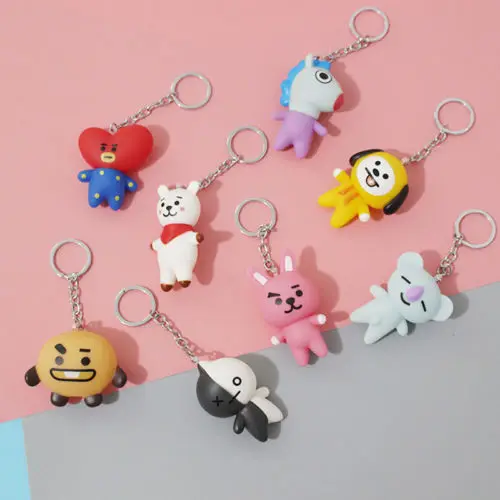 KPOP Bangtan Boys BTS BT21 Collection Keyring Card Holder COOKY CHIMMY SHOOKY RJ | Дом и сад
