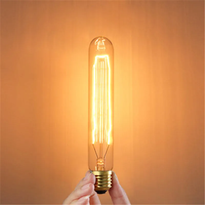 CLAITE E27 220 V Ретро лампочка эдисона 40 Вт ST58 ST64 T10 T45 T185 G80 G95 нити ампулы лампа