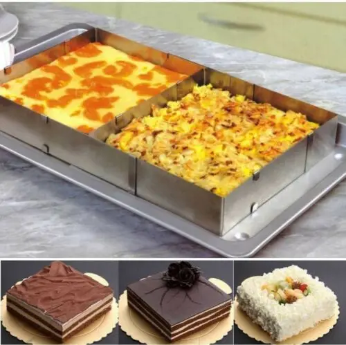 Форма для выпечки торта из нержавеющей стали квадратная Регулируемая форма | Дом