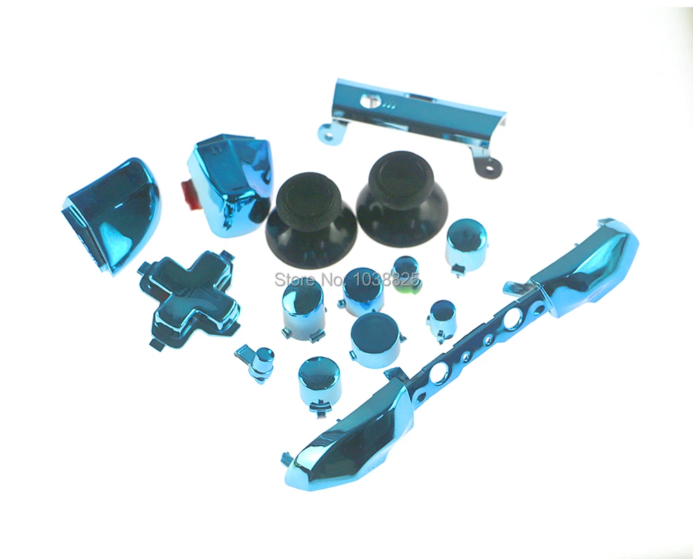 10 компл./лот полный комплект Chrome LB RB RT LT бамперные кнопки набор Thumbstick Cap Dpad для Xbox One