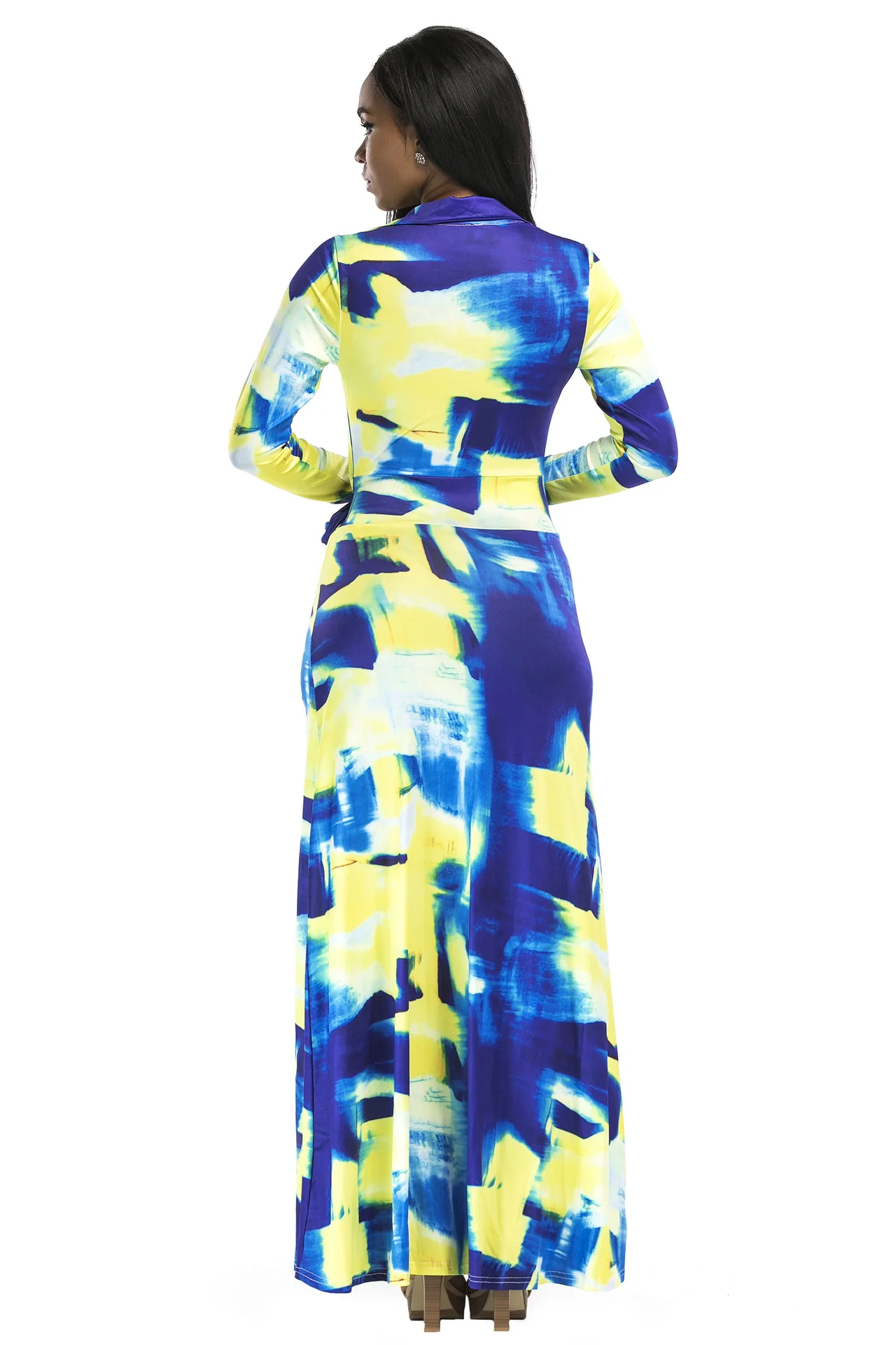 Элегантное Сексуальное Женское Платье с принтом летнее женское платье длинным