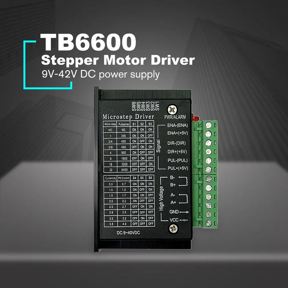 TB6600 4.0A Драйвер шагового двигателя 42/57/86 32 сегментов обновленная версия 42VDC для
