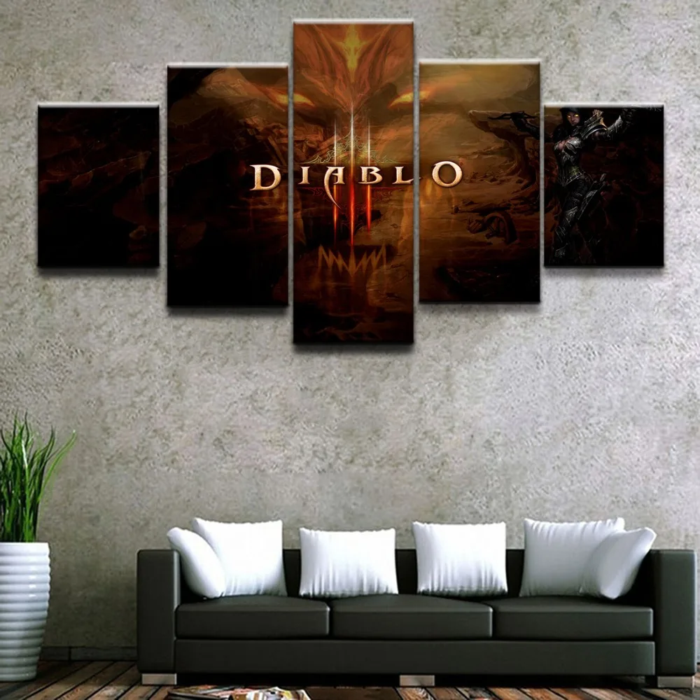 5 шт. демон Hunter Diablo III логотип плакат Современный домашний декор настенное