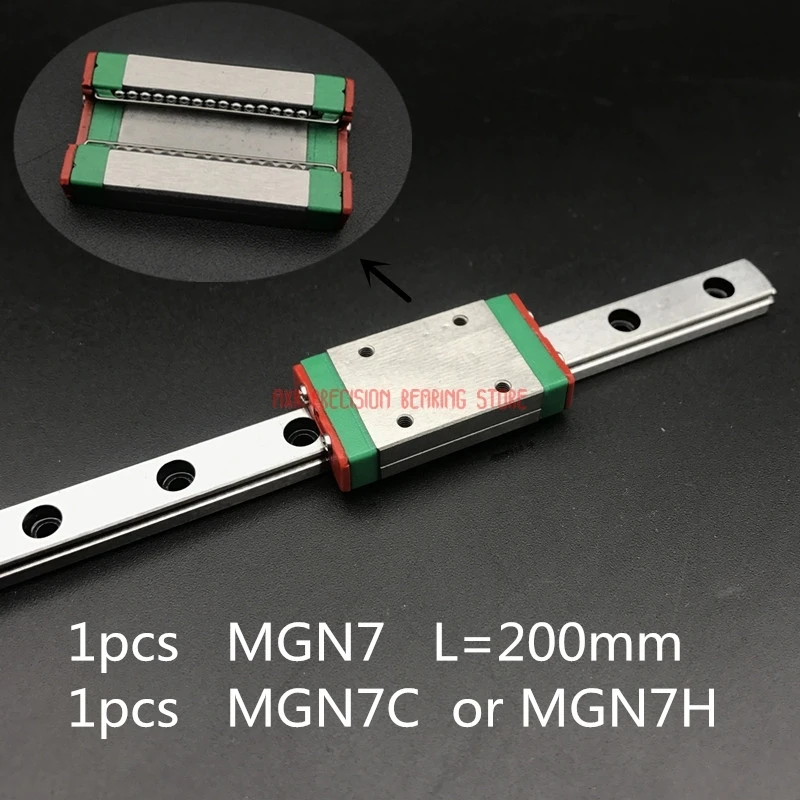 

Cnc Router Parts Free Shipping For 7mm Linear Guide Mgn7 L= 200mm Rail Way + Mgn7c Or Mgn7h Long Carriage For Cnc X Y Z Axis