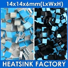 Алюминиевый радиатор для компьютера, 14x14x6 мм, 20 шт