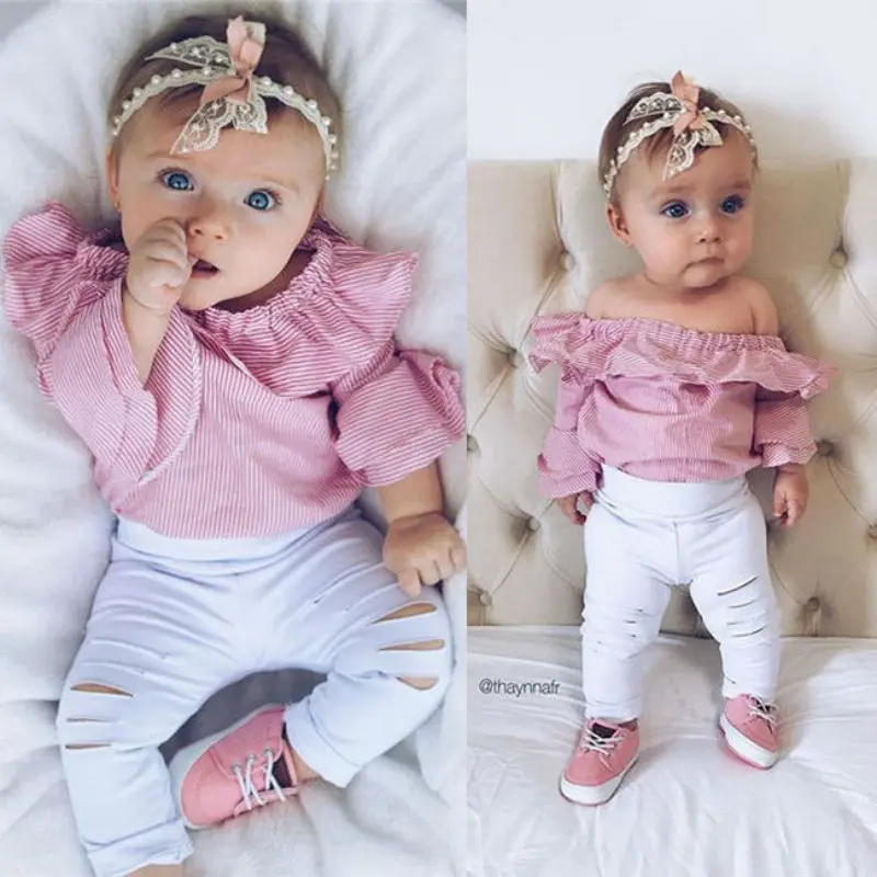 Pudcoco/Одежда для маленьких девочек одежда новорожденных комплект одежды