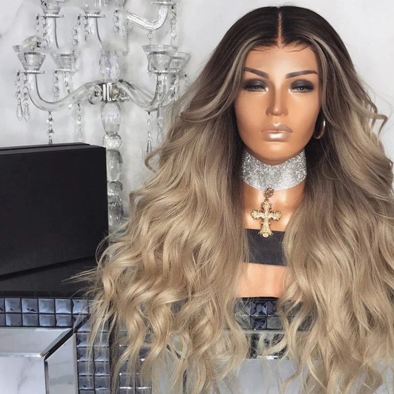 Парики из искусственных волос без шапочки основы короткий волнистые черный