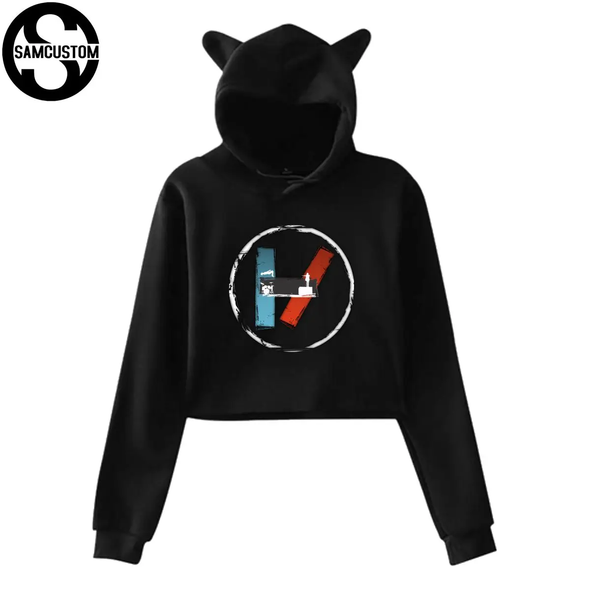 SAMCUSTOM I like twenty one pilots 3D Женская толстовка с длинными рукавами и кошачьими ушками