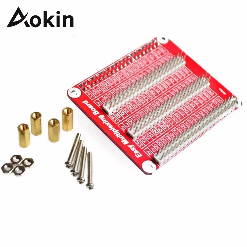 Aokin для Raspberry PI GPIO Плата расширения макет легкая плата мультиплексирования от