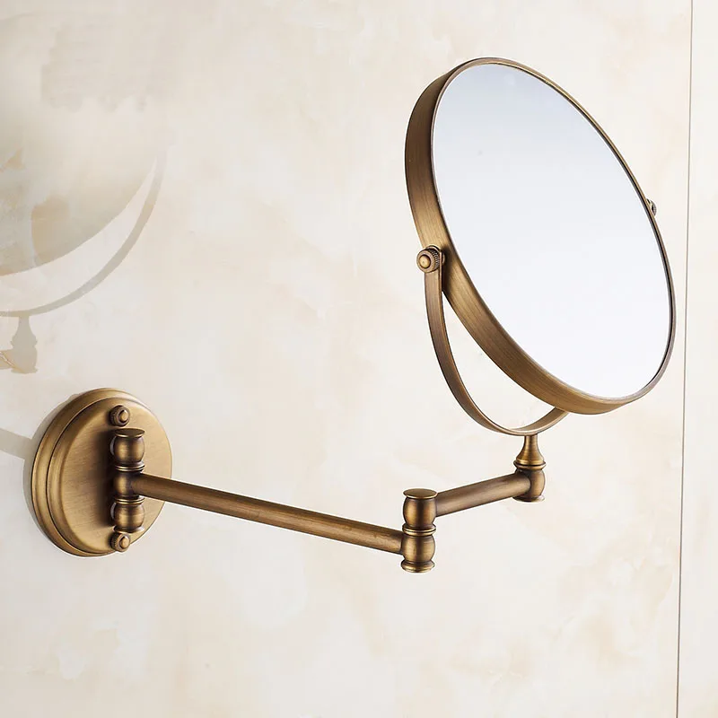 

Make up mirror copper cosmetic mirror wall mounted, Antique bathroom/bedroom double-sided mirror beauty mirror, Free shipping