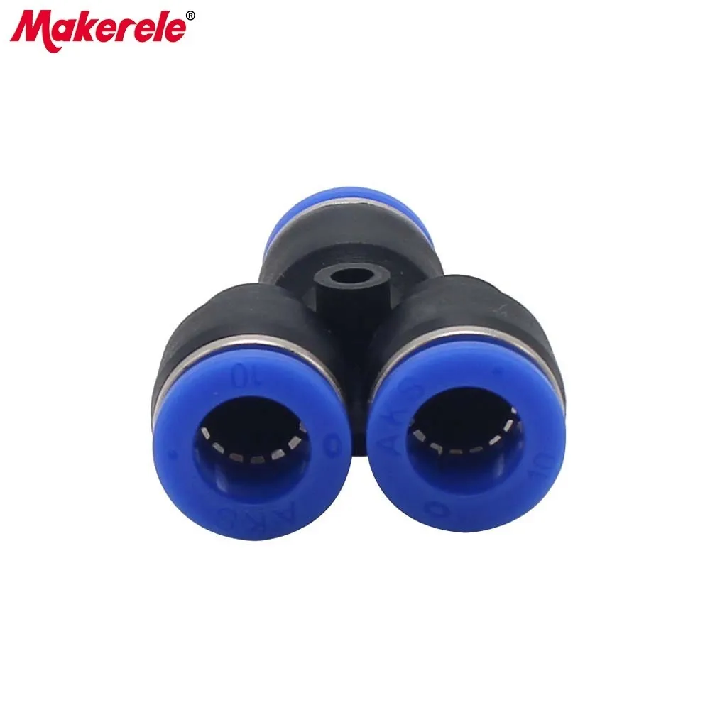 plastic air fittings 3 Way Y Type Pneumatic PY4/6/8/10/12mm pipe with lowest price High quality 1pcs Free shipping | Обустройство