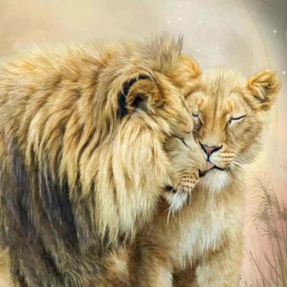 Оптовая продажа дешевые лев дизайн холст для алмазной живописи|Алмазная мозаика