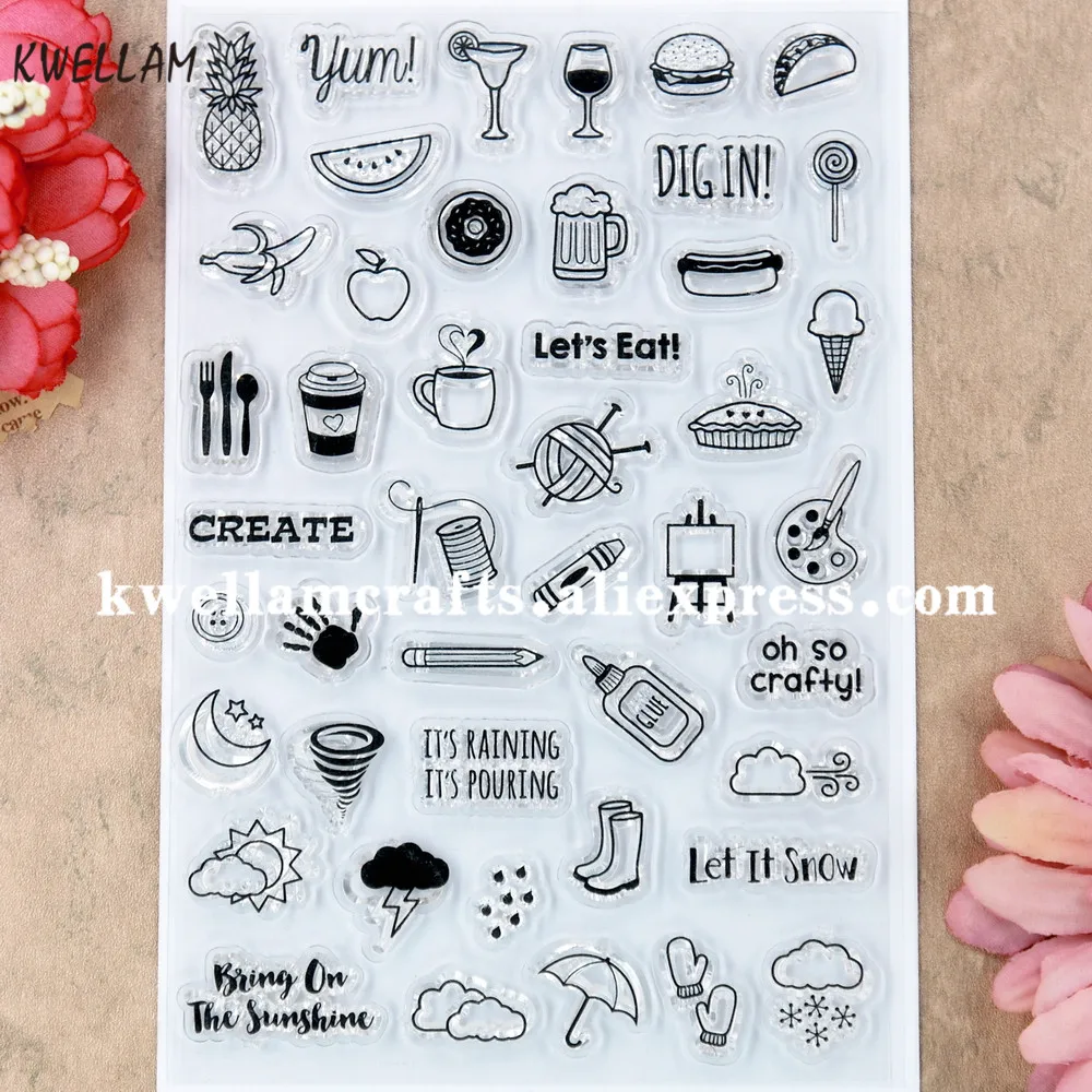 Фотокарточки Life Icon с гамбургерами тортом кофе фруктами для скрапбукинга