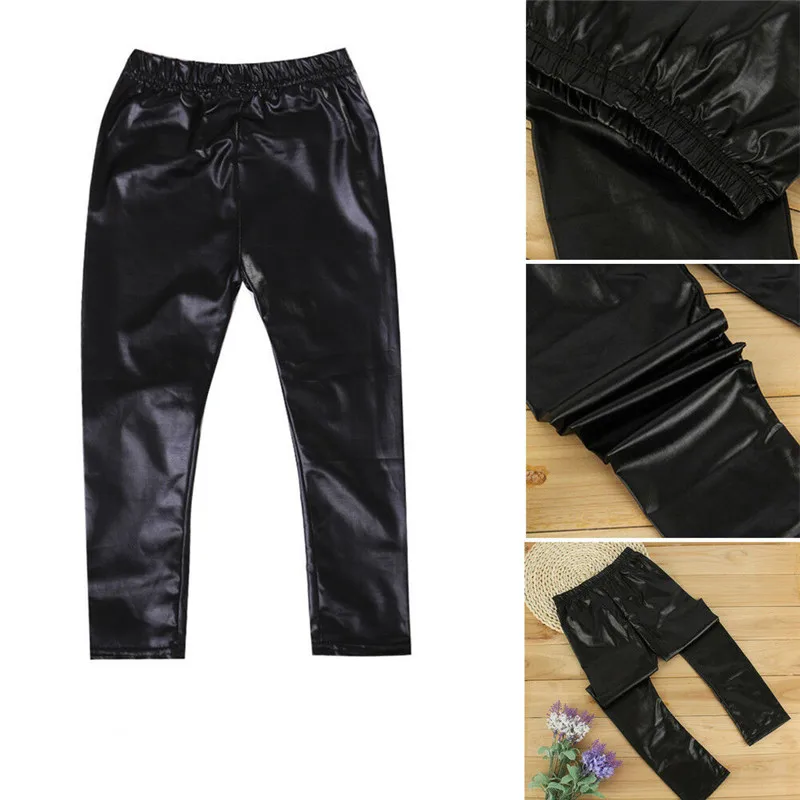 Одежда для маленьких девочек в возрасте от года из искусственной кожи с длинными