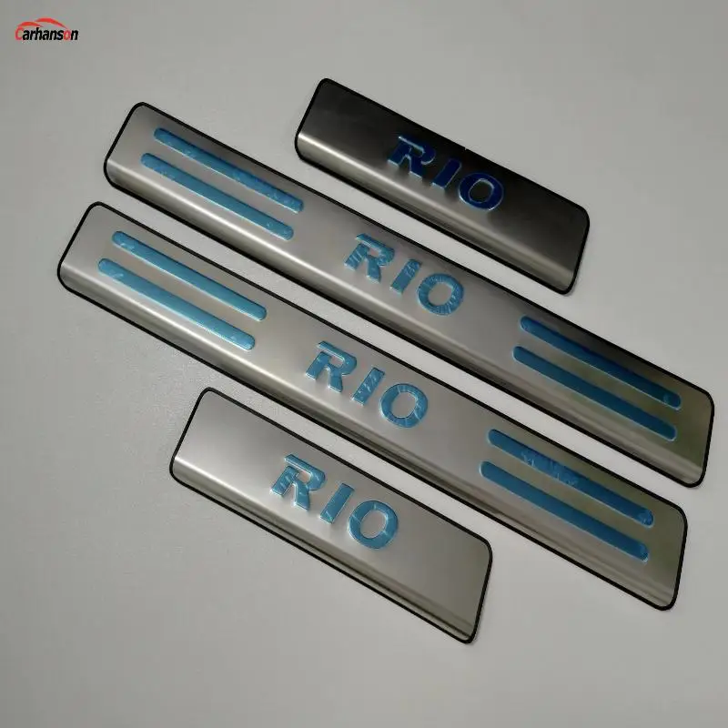 Автомобильные аксессуары для Kia Rio Накладка на порог из нержавеющей стали